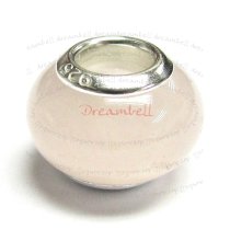 1x Sterling Silver Rose Quartz Bead for European Charm Bracelets