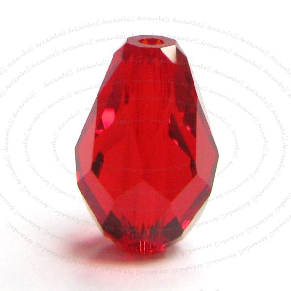 6x Swarovski Elements Crystal 5500 Teardrop Briolette Beads Light Siam 9x6mm