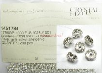 6x Swarovski Elements Silver Rondelle Crystal Bead Spacer 3mm