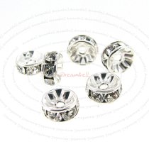 6x Swarovski Elements Silver Rondelle Crystal Bead Spacer 4mm