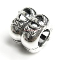 Sterling silver Girl Shoes Bead for European Charm Bracelets