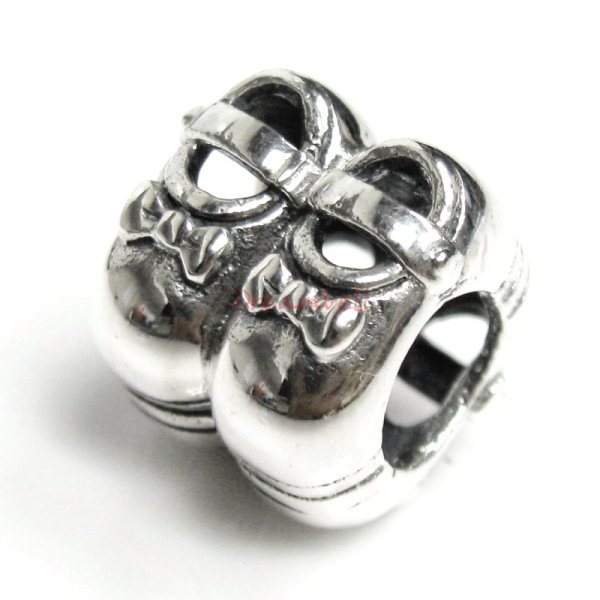 Sterling silver Girl Shoes Bead for European Charm Bracelets