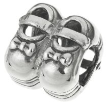 Sterling silver Girl Shoes Bead for European Charm Bracelets
