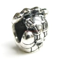 Sterling silver Baseball Mitt Glove Bead for European Charm Bracelets