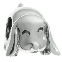 Sterling silver Lovely Dog Bead for European Charm Bracelets