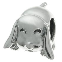 Sterling silver Lovely Dog Bead for European Charm Bracelets