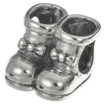 Sterling silver Lady Boot Shoe Bead for European Charm Bracelets