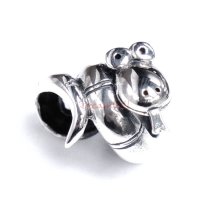 Sterling silver Cute Snake Bead for European Charm Bracelets