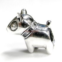 Sterling silver Cute Pitbull Dog Bead for European Charm Bracelets