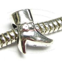 Sterling silver Boot Shoe Bead for European Charm Bracelets
