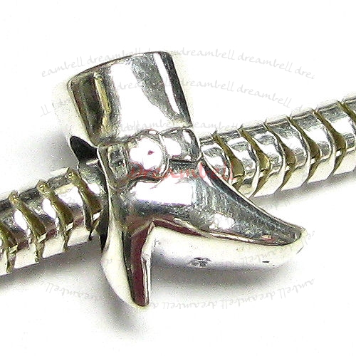 Sterling silver Boot Shoe Bead for European Charm Bracelets