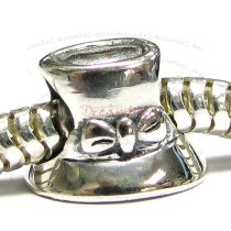 Sterling silver Bow Lady Hat Bead for European Charm Bracelets