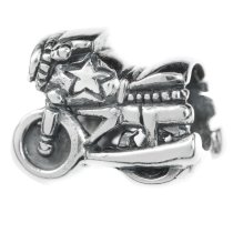 Sterling silver Motorbike Bead for European Charm Bracelets