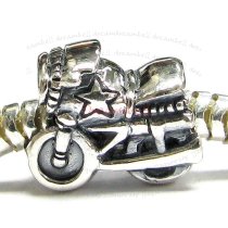 Sterling silver Motorbike Bead for European Charm Bracelets