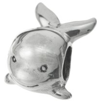 Sterling silver Cute Whale Bead for European Charm Bracelets