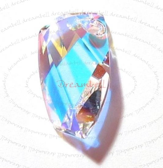 1x SWAROVSKI CRYSTAL 6620 Clear AB Avant-Garde PENDANT 20mm