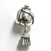 Sterling silver Princess Dangle Screw on Bead for European Charm Bracelets Sterling silver Princess Dangle Screw on Bead for European Charm Bracelets
