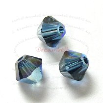 24x Swarovski Elements Xilion Crystal 5328 Montana AB 4mm