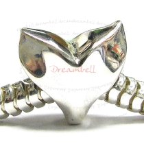 Sterling silver Whale Tail Bead for European Charm Bracelets