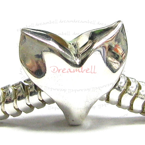 Sterling silver Whale Tail Bead for European Charm Bracelets