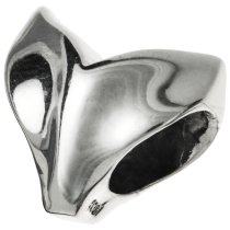 Sterling silver Whale Tail Bead for European Charm Bracelets