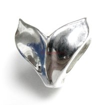 Sterling silver Whale Tail Bead for European Charm Bracelets