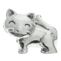 Sterling silver Lovely Kitten Cat Bead for European Charm Bracelets