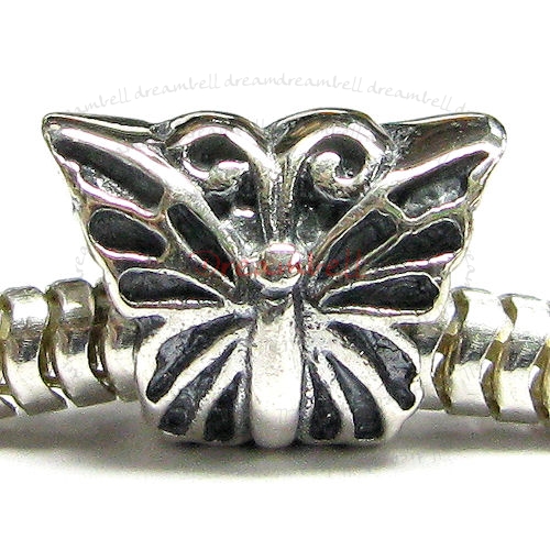 Sterling silver Butterfly Bead for European Charm Bracelets