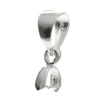2x STERLING SILVER Bail Pinch In Pendant Clasp Connector Slide