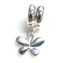 Sterling silver Butterfly Dangle Bead for European Charm Bracelets