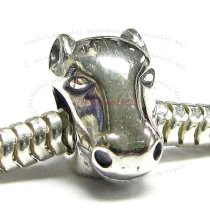 Sterling silver Horse Head Bead for European Charm Bracelets