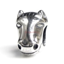 Sterling silver Horse Head Bead for European Charm Bracelets