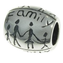 Sterling silver Family Love Bead for European Charm Bracelets