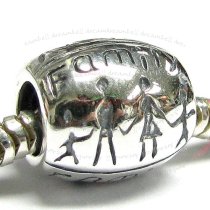 Sterling silver Family Love Bead for European Charm Bracelets