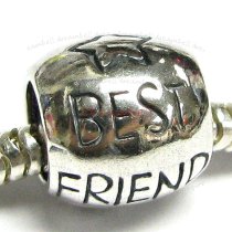 Sterling silver Star Best Friend Bead for European Charm Bracelets