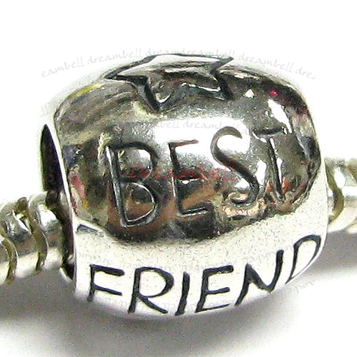Sterling silver Star Best Friend Bead for European Charm Bracelets