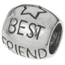 Sterling silver Star Best Friend Bead for European Charm Bracelets