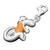 STERLING SILVER Lizard Enamel Dangle CHARM Pendant for European Style Clip on Charm