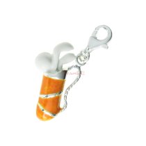 STERLING SILVER Golf Club Enamel Dangle CHARM Pendant for European Style Clip on Charm