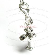 STERLING SILVER Lovely Reindeer Buck Dangle CHARM Pendant for European Style Clip on Charm