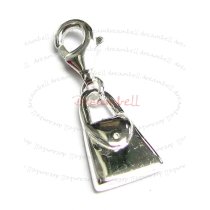 STERLING SILVER Hand Bag Dangle CHARM Pendant for European Style Clip on Charm
