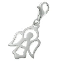 STERLING SILVER Holy Angel Dangle CHARM Pendant for European Style Clip on Charm