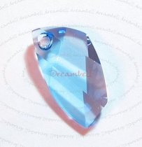 1x SWAROVSKI CRYSTAL 6620 Aquamarine Avant-Garde PENDANT 20mm