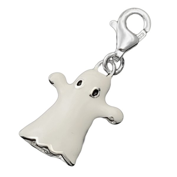 STERLING SILVER Ghost Spirit Dangle CHARM Pendant for European Style Clip on Charm