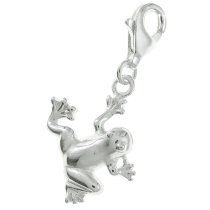 STERLING SILVER Jumping Frog Dangle CHARM Pendant for European Style Clip on Charm