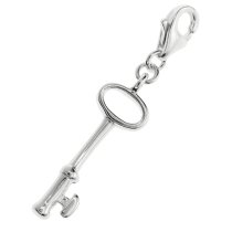 STERLING SILVER Key Dangle CHARM Pendant for European Style Clip on Charm
