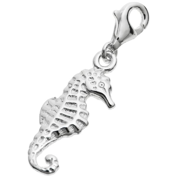 STERLING SILVER Sea Horse Dangle CHARM Pendant for European Style Clip on Charm