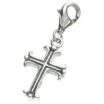 STERLING SILVER Holy Cross Dangle CHARM Pendant for European Style Clip on Charm