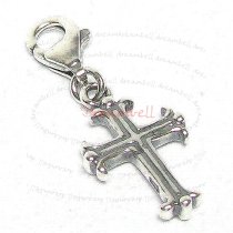 STERLING SILVER Holy Cross Dangle CHARM Pendant for European Style Clip on Charm