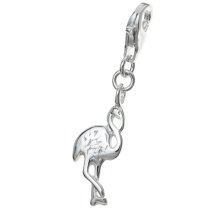 STERLING SILVER Crane Bird Dangle CHARM Pendant for European Style Clip on Charm